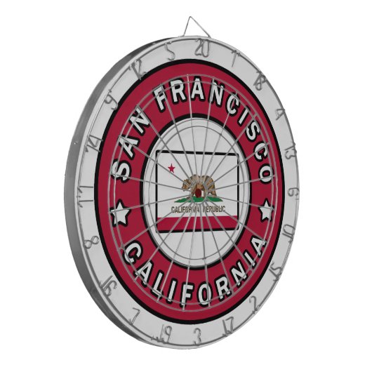 San Francisco Kalifornien Dartscheibe (Vorderseite Links)