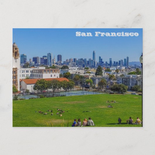 San Francisco, Kalifornien, Dolores Park Postkarte (Vorderseite)