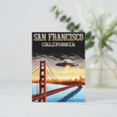 San Francisco, Kalifornien - Golden Gate Bridge Postkarte (Stehend Vorderseite)