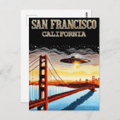 San Francisco, Kalifornien - Golden Gate Bridge Postkarte (Vorne/Hinten)