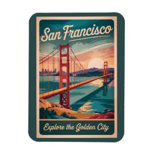 San Francisco Kalifornien Golden Gate Bridge Reise Magnet