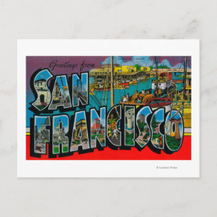 San Francisco, Kalifornien, Große Briefszenen Postkarte