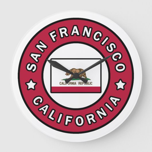 San Francisco Kalifornien Große Wanduhr (Vorderseite)