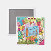 San Francisco, Kalifornien Magnet (Vorderseite/Rückseite)