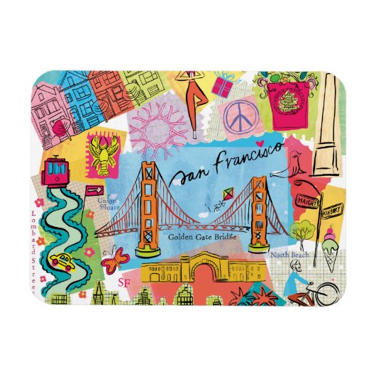 San Francisco, Kalifornien Magnet (Horizontal)