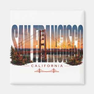 San Francisco Kalifornien moderne Stadtansicht Magnet