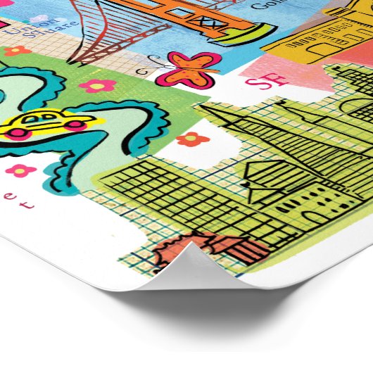 San Francisco, Kalifornien Poster (Ecke)