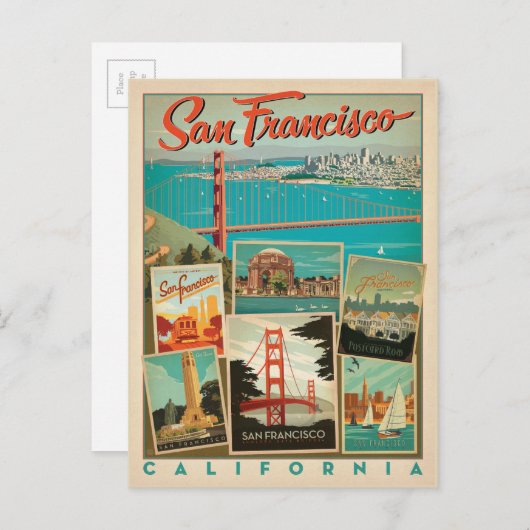 San Francisco, Kalifornien Postkarte (Vorne/Hinten)