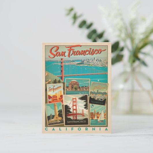 San Francisco, Kalifornien Postkarte (Stehend Vorderseite)