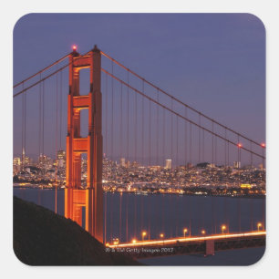 San Francisco, Kalifornien Quadratischer Aufkleber