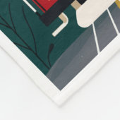 San Francisco Kalifornien - Rotes Seilbahn Fleecedecke (Ecke)