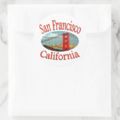 San Francisco Kalifornien Runder Aufkleber (Tasche)