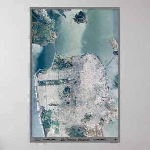 San Francisco, Kalifornien, Satellitenposter Poster