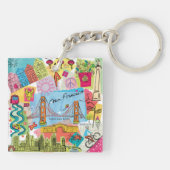 San Francisco, Kalifornien Schlüsselanhänger (Rückseite)