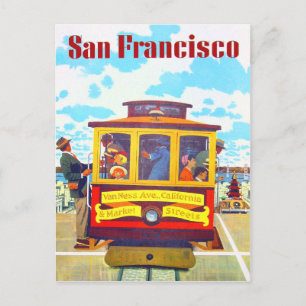 San Francisco Kalifornien Straßenbahn Golden Gate Postkarte