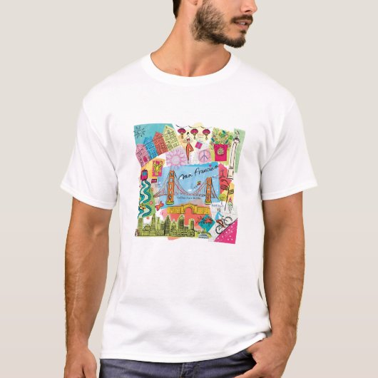 San Francisco, Kalifornien T-Shirt (Vorderseite)