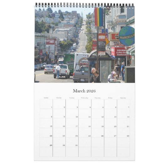 San Francisco - Kalifornien - USA Kalender (Mär 2026)