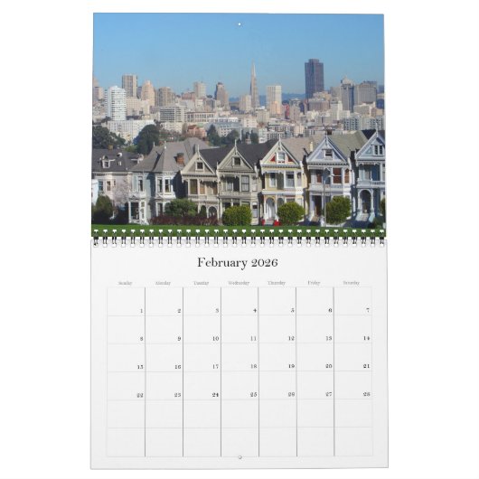 San Francisco - Kalifornien - USA Kalender (Feb 2026)