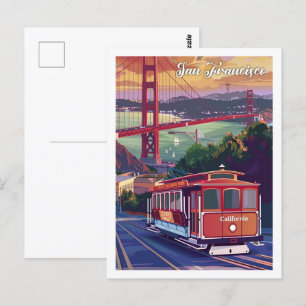 San Francisco Kalifornien USA Vintage Reiseort Postkarte