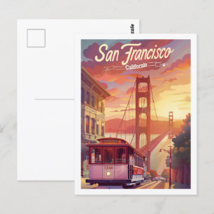 San Francisco Kalifornien USA Vintage Reiseziel Postkarte