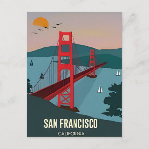 San Francisco Kalifornien Vintage-Urlaub Postkarte