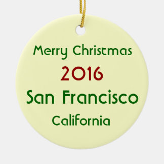 SAN FRANCISCO KALIFORNIEN WEIHNACHTSverzierung Keramikornament