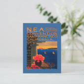 San Francisco, KalifornienN.E.A. Übereinkommen Postkarte (Stehend Vorderseite)
