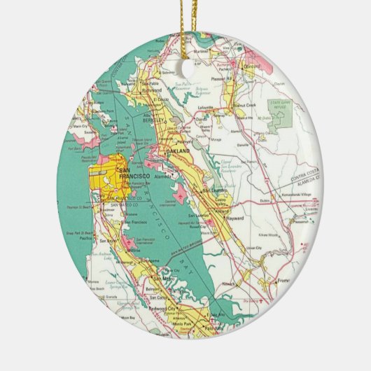 San Francisco Karten-Verzierung Keramik Ornament (Links)