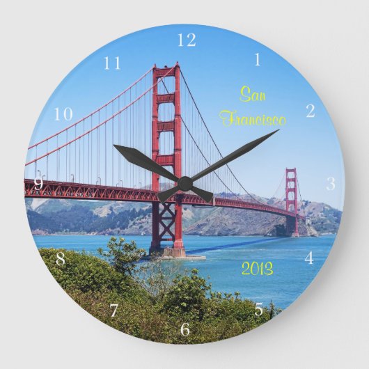 San Francisco Keepake Große Wanduhr (Vorderseite)