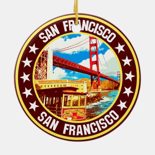 San Francisco Keramik Ornament (Hinten)