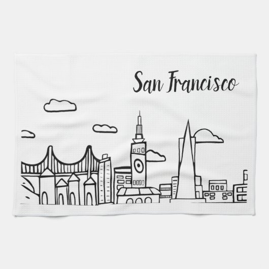San Francisco Küchen-Geschirrtuch Handtuch (Horizontal)