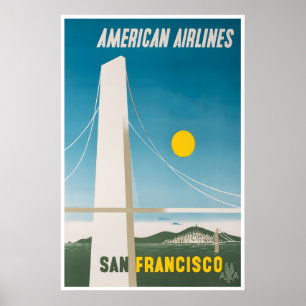 San Francisco Kunst Retro Druck Reiseplakat Zuhaus Poster
