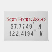 San Francisco Latitude Longitude Fußmatte (Vorderseite)
