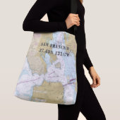 San Francisco Latitude Longitude Nautical Theme Tragetaschen Mit Langen Trägern (Von Nahem)