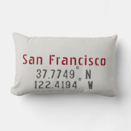 San Francisco Latitude Longitude Throw Kissen