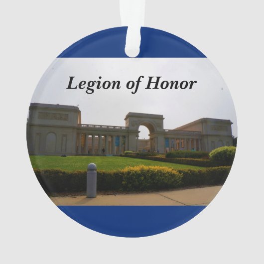 San Francisco Legion of Honor Blue Ornament (Rückseite)