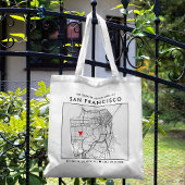San Francisco Liebe Locator | City Map Wedding Tas Tragetasche