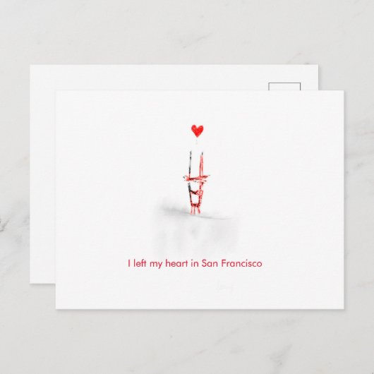 San Francisco Liebe Postcard Postkarte (Vorne/Hinten)