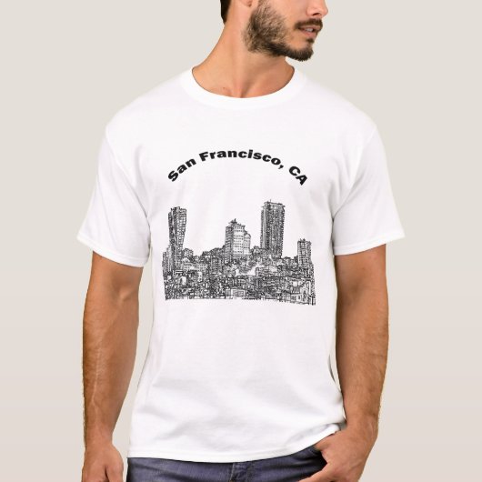 San Francisco Line Art T-Shirt (Vorderseite)