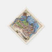 San Francisco Liozu Map Serviette (Ecke)
