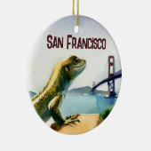 San Francisco Lizard Golden Gate Bridge Souvenir Keramik Ornament (Rechts)