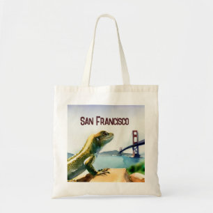 San Francisco Lizard Golden Gate Bridge Souvenir Tragetasche