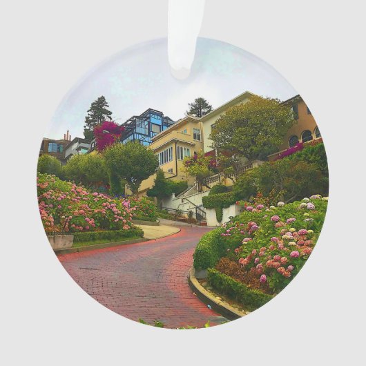 San Francisco Lombard Street #2 Ornament (Vorderseite)
