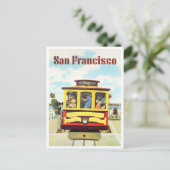 San Francisco Luftseilbahn Vintage Postkarte (Stehend Vorderseite)