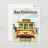 San Francisco Luftseilbahn Vintage Postkarte (Vorne/Hinten)