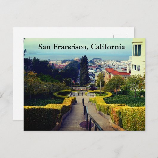 San Francisco Lyon Street Steps #2 Postcard Postkarte (Vorne/Hinten)