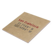 San Francisco Map Koordiniert Urban Fliese (Seite)