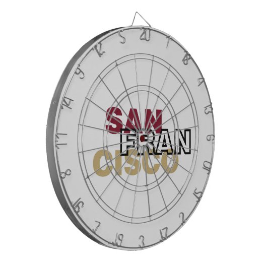 San Francisco Metal Cage Dartboard Dartscheibe (Vorderseite Links)
