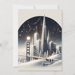San Francisco Minimale Eleganz - Chic Winter Feiertagskarte