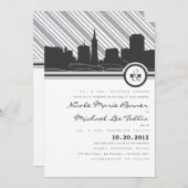 San Francisco Monogramm-Hochzeits-Einladung Einladung (Vorne/Hinten)